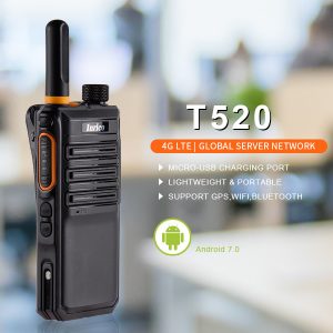 Global Talking Range Inrico T520 Slim Compact 4G LTE Radio Zello Android PTT Dual Sim Card Woki Toki