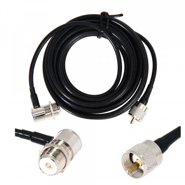 RB-400 White Car Mobile Radio Antenna Mount Bracket with 5M RG58 Antenna Extension Cable PL-259 SO-239 For Kenwood Yaesu ICOM - Image 2