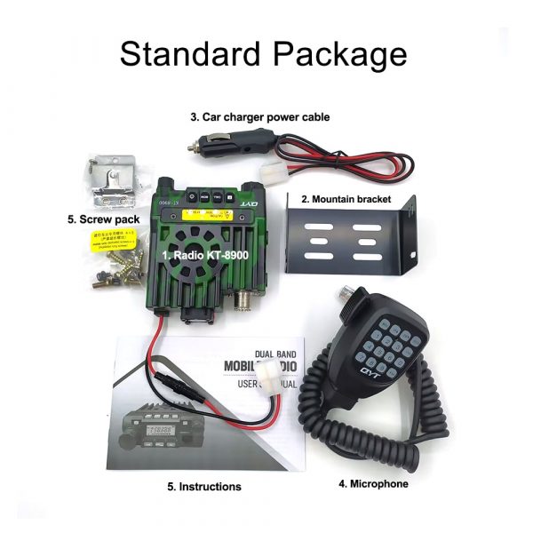 QYT KT-8900D Camouflage 25W Mini Mobile Amateur Radio Dual Band Car Walkie-talkies Communicator - Image 4