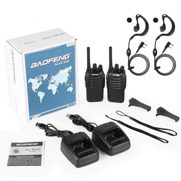 2Pcs License Free Baofeng BF-88E PMR446MHz Two Way Radio A pair Baofeng PMR Walkie Talkie with Earpieces - Image 5