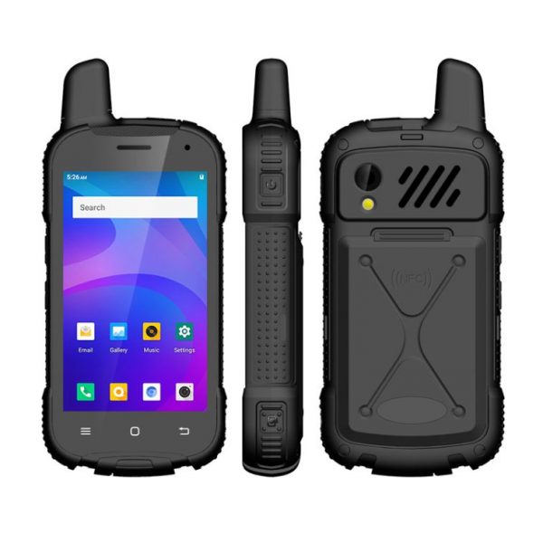 Talinfone F100 4 Inch SOS Button Android PoC Radio Zello PTT 4G Walkie Talkie NFC Phone + PTT Headset + Desktop Charger Dock + Belt Clip