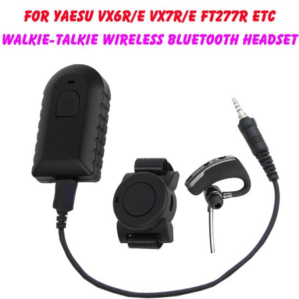 Walkie Talkie Wireless Bluetooth Headset Two Way Radio Wireless Headphone BT Earpiece For Yaesu Vertex VX-6R VX6R VX7R FT-270