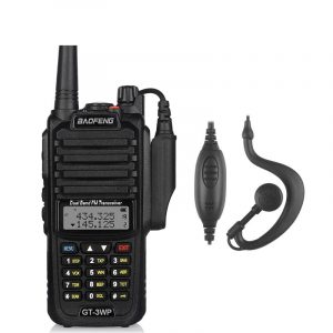 Baofeng GT-3WP Dual Band IP67 Waterproof FM Transceiver Radio with Car Charger Cable