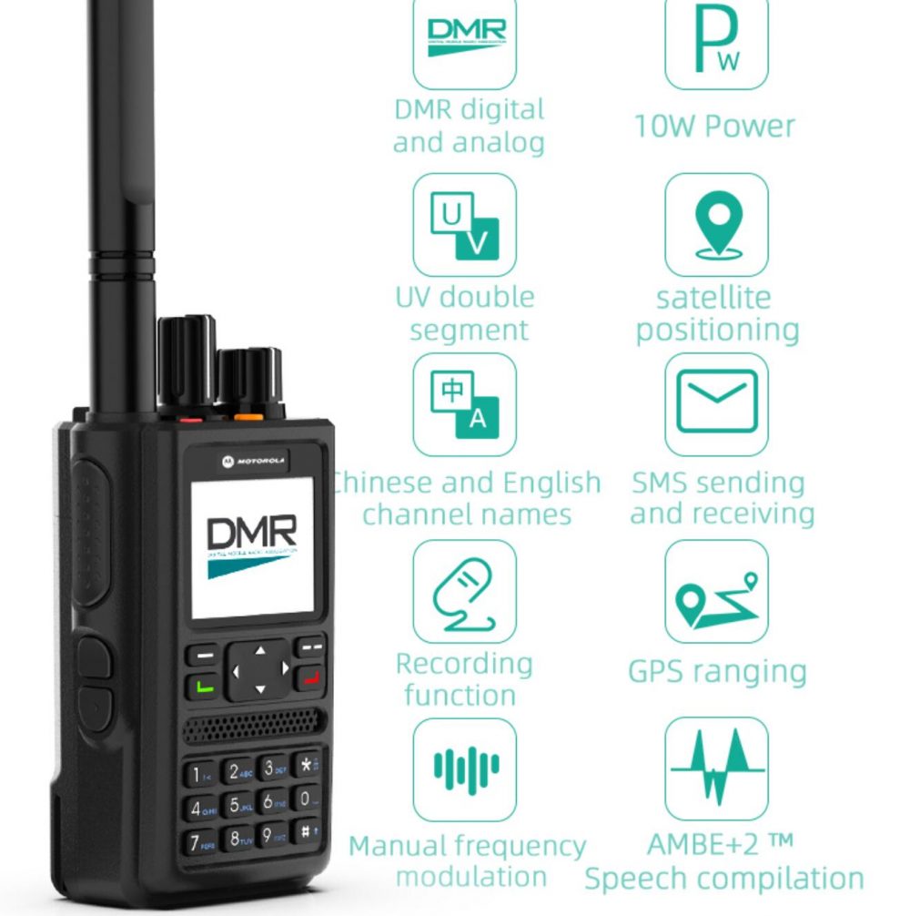DM10 Motorola 10W Intercom DMR GPS Waterproof Dual Band Digital Radio - Image 2