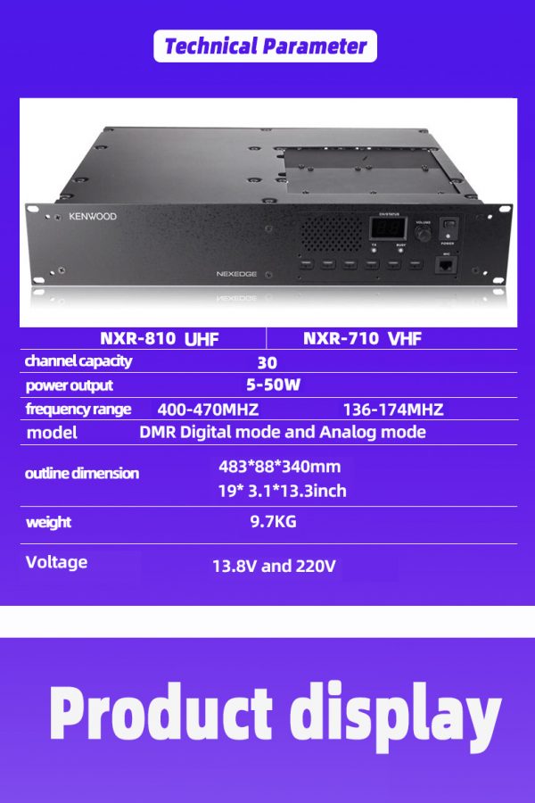Kenwood NXR-710 NXR-810 VHF UHF Digital & Analog Repeater - Image 5