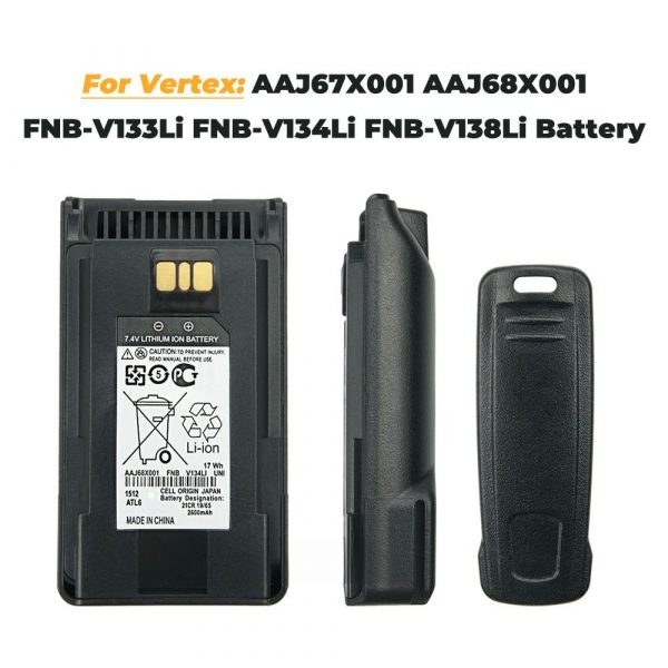 Belt Clip 2600mAh AAJ68X001 FNB-V133Li FNB-V134Li Rechargeable Battery for VERTEX VX-261 VX-451 VX-456 VX-530 EVX-231 EVX-531 Radios - Image 3