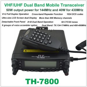TYT TH7800 Car Radio Walkie talkie Dual Band VHF UHF Mobile Transceiver