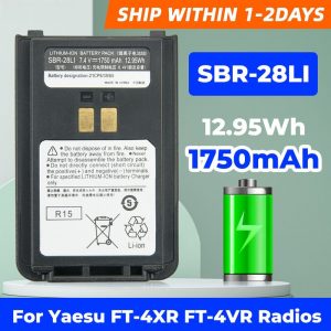 Spare Battery for Yaesu FT-4XR FT-4VR Two Way Radios SBR-28Li SBR-28 Replacement Batteries