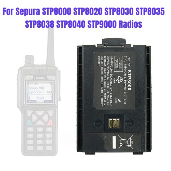 7.4 1880mAh Sepura STP8000 Replacement Battery for Sepura STP8000 STP8020 STP8030 STP8035 STP8038 STP8040 STP9000 Two Way Radios