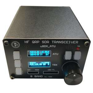 USDX SDR Transceiver All Mode 8 Band Receiver HF Ham Radio QRP CW Transceiver Built-in ATU-100 Antenna Tuner Dual OLED