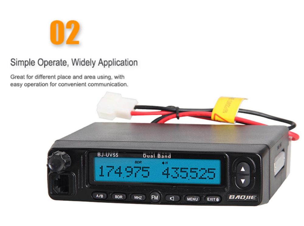 Baojie UV55 Mobile Transceiver VHF UHF Multiple Function Dual-Band BJ-UV55 Car Radio - Image 2