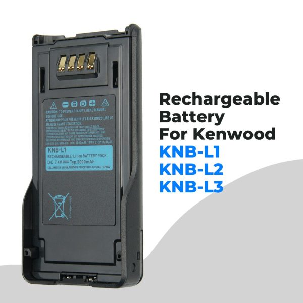 2000mAh KNB-L1 Battery for Kenwood VP6430 TK-5320 NX-5000 NX-5200 NX-5300 NX-5400 Series Two Way Radios Replacement Battery - Image 3