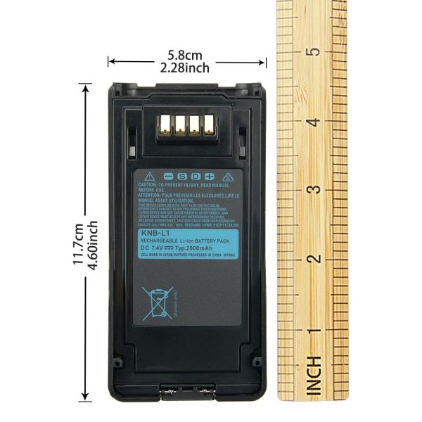 2000mAh KNB-L1 Battery for Kenwood VP6430 TK-5320 NX-5000 NX-5200 NX-5300 NX-5400 Series Two Way Radios Replacement Battery - Image 5