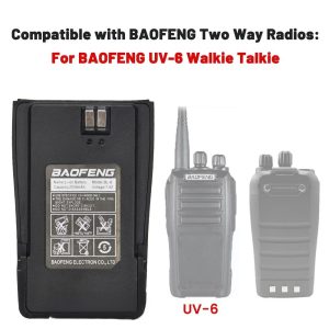Original Baofeng UV-6 Battery BL-6 2000mAh 7.4V Li-ion Battery for Baofeng UV6 UV-6D Walkie Talkie Rechargeable Battery