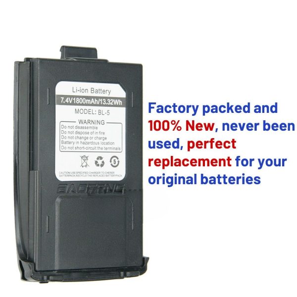Original 7.4V 1800mAh Battery for Baofeng GT-3 GT-3TP GT3 GT3TP GT-3 Mark-II III Two Way Radio Replacement Walkie Talkies Battery - Image 4
