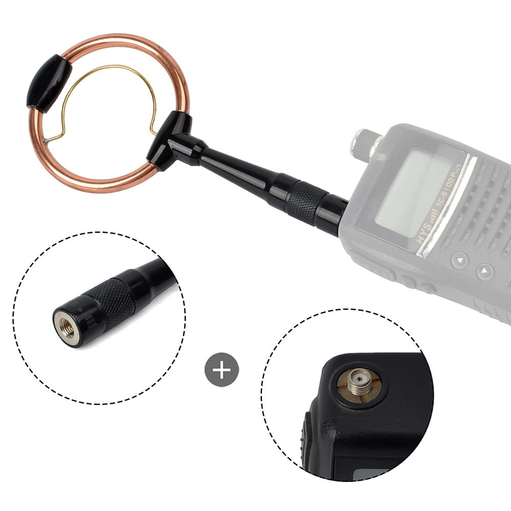 SMA Male Dual Band Stubby Dual-Loop Antenna for Kenwood Icom Yaesu Vertex TYT etc Walkie Talkie - Image 4