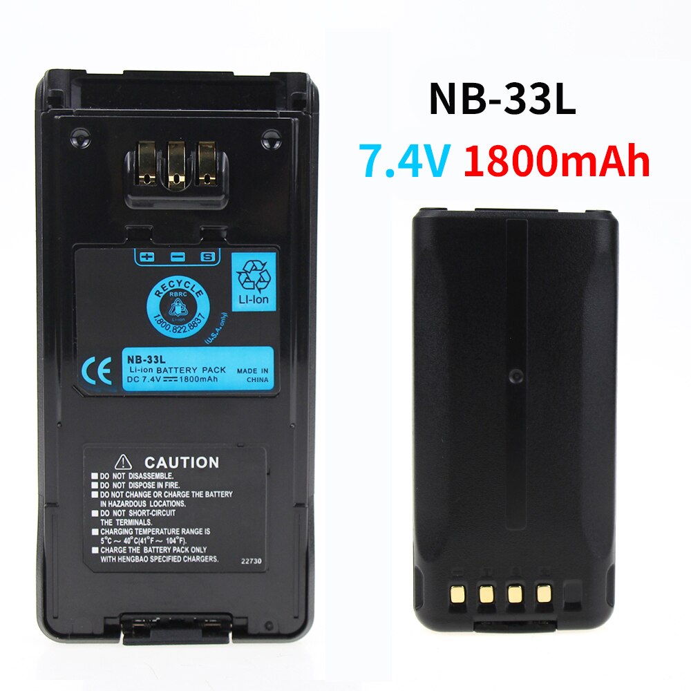 Ham Radio Battery NB-33L 1800MAH with Desktop Charger for Kenwood Portable Transceiver