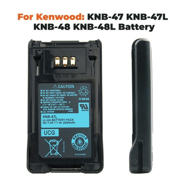 KNB-47L 2200mAh Replacement Battery for Kenwood TK-5220 TK-5320 NEXEDGE NX-200 NX-300 Two Way Radio Battery - Image 3