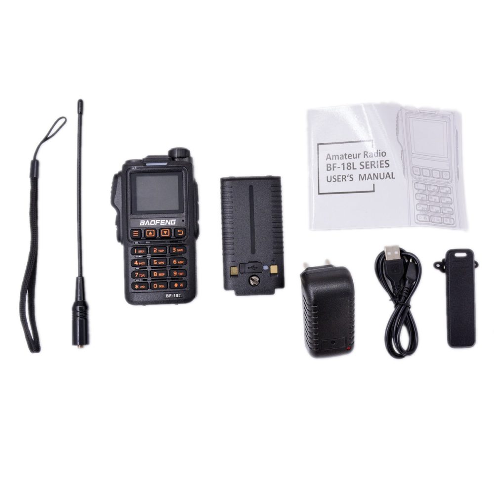 2023 BAOFENG BF UV18L Tri Band Amateur Radio High Power Waterproof Type C Wireless Communication