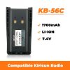 Ham Radios Replacement Battery for Kirisun FP-560 PT-560 KB-56C KBC-56C Li-Ion 1700mAh