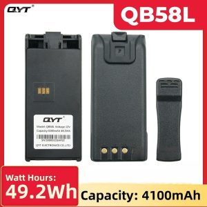 Original QYT 4100mAh Battery for 27MHz CB Walkie Talkie QYT CB-58 Portable Citizen Band Two Way Radio with Belt Clip