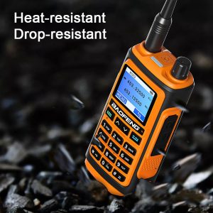 Baofeng UV-17 GPS Walkie Talkie 108-130MHz Air Band 350-355MHz FM Radio VHF UHF 200-260MHz Six Bands Freq Copy Waterproof Outdoor Ham Amateur Portable Two Way radio with 1.77 inch color Large Screen and Hight Light Torch NoAA Weather Broadcast