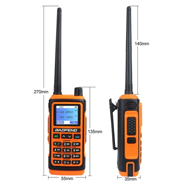 Baofeng UV-17 GPS Walkie Talkie 108-130MHz Air Band 350-355MHz FM Radio VHF UHF 200-260MHz Six Bands Freq Copy Waterproof Outdoor Ham Amateur Portable Two Way radio with 1.77 inch color Large Screen and Hight Light Torch NoAA Weather Broadcast - Image 6