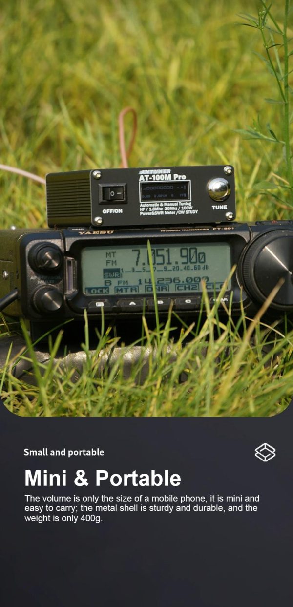 ANTUNER AT-100M Pro Universal Antenna Tuner for YAESU/ICOM/KENWOOD For HF Radios - Image 4