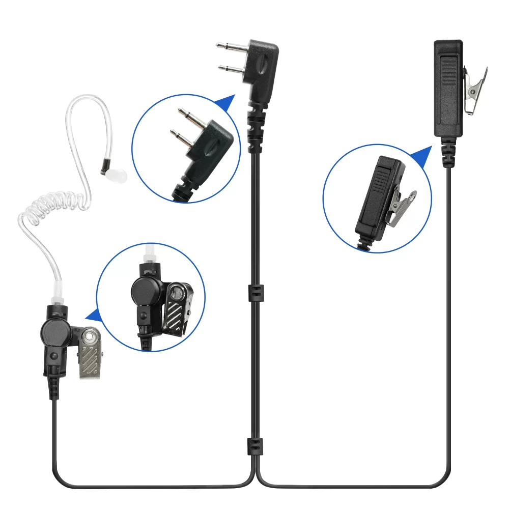 2-pins Surveillance Acoustic Tube Headphone for for ICOM F3001 IC-F3002 IC-F3003 IC-F3011 IC- F4011 IC-F25 IC-V80E IC-V82 IC-V85 F24 Radio - Image 2