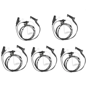 5PCS 2-wire acoustic tube PTT Mic Earpiece For Motorola XPR6350 XPR6550 XPR7350 XPR7550 Two Way Radio
