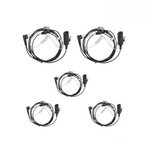 5PCS Security Earphone With Mic Air Acoustic Tube For Motorola Two way Radio