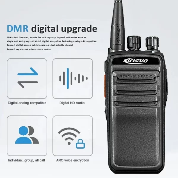 Kirisun P510 DMR Two Way Radio Upgrade Walkie Talkie UHF Digital Radio - Image 4