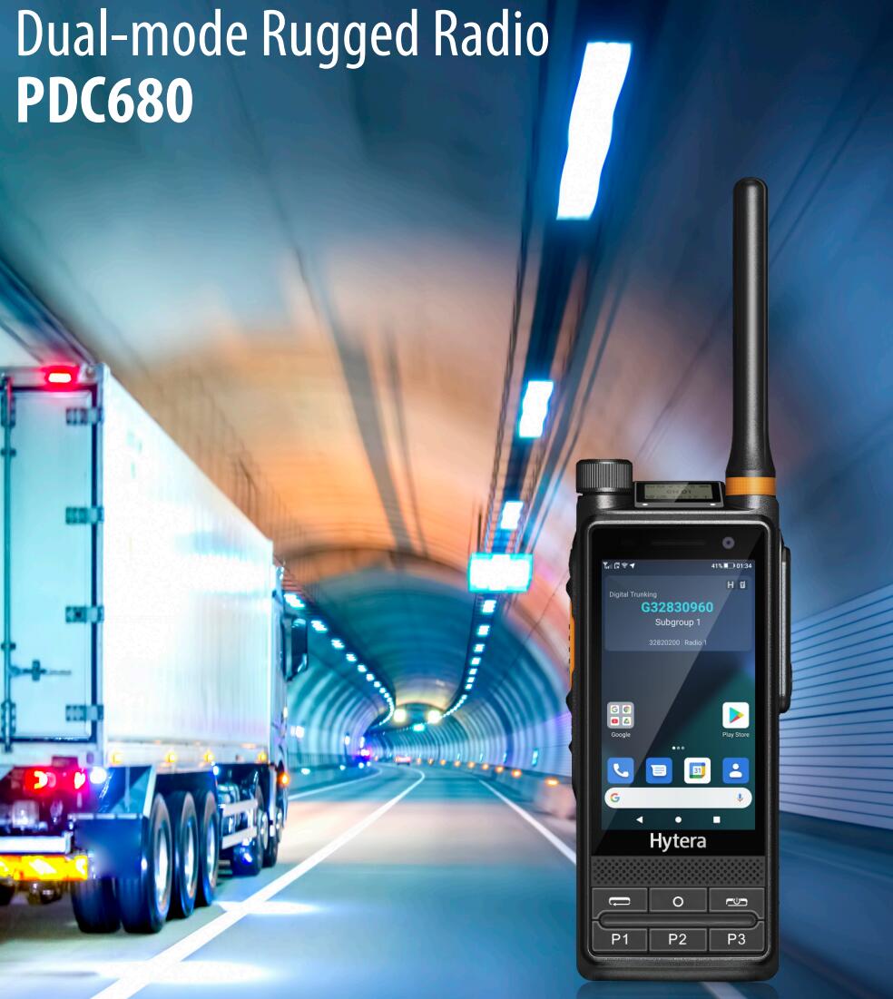 Hytera HYT PDC680 DMR Rugged 4G Sim Card Phone Radio UHF 350-400 MHz/400-470 MHz/ VHF136-174MHz