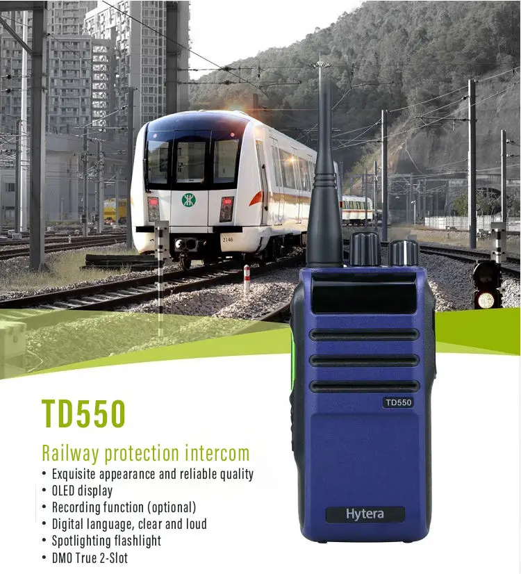 Hytera TD550 DMO True 2-Slot Analog Digital Wireless Handheld Walkie Talkie