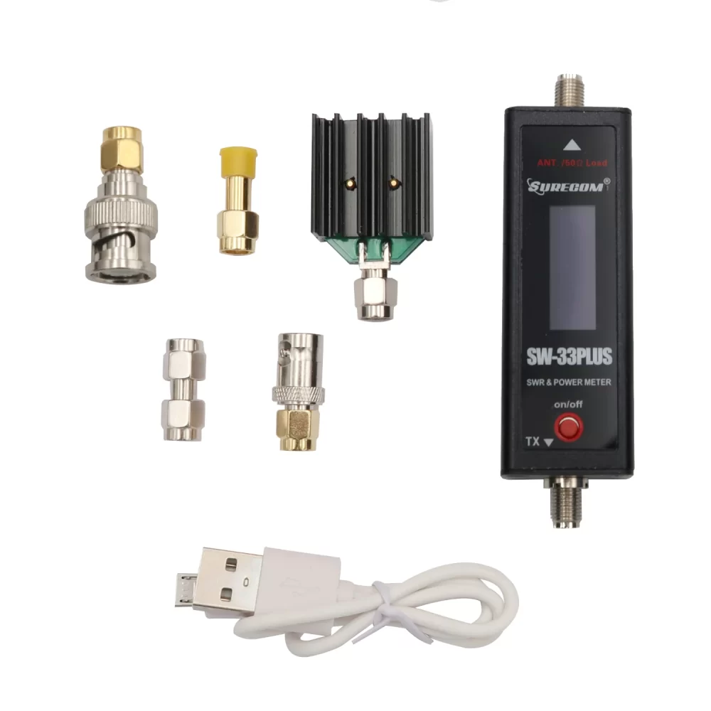 SURECOM SW-33 Plus VHF/UHF 100W POWER 125-525 MHz Mini RF Power & SWR Meter and Easy to Install Handheld Radio - Image 2