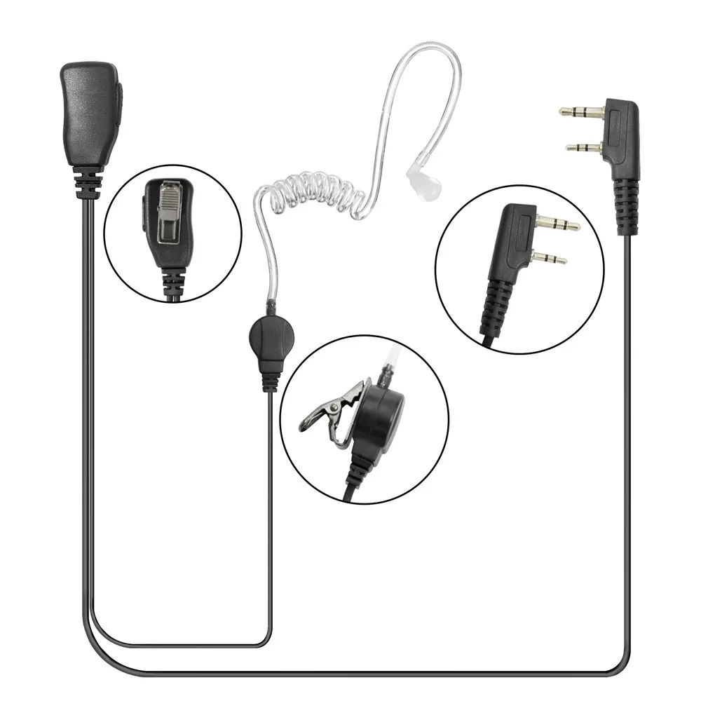 1-wire Headset Earpiece Mic For Kenwood Radio NX220 NX320 NX420 TK208 TK248 TK2312 TK2360 TK3300 TK3160 TK3400 Earphone