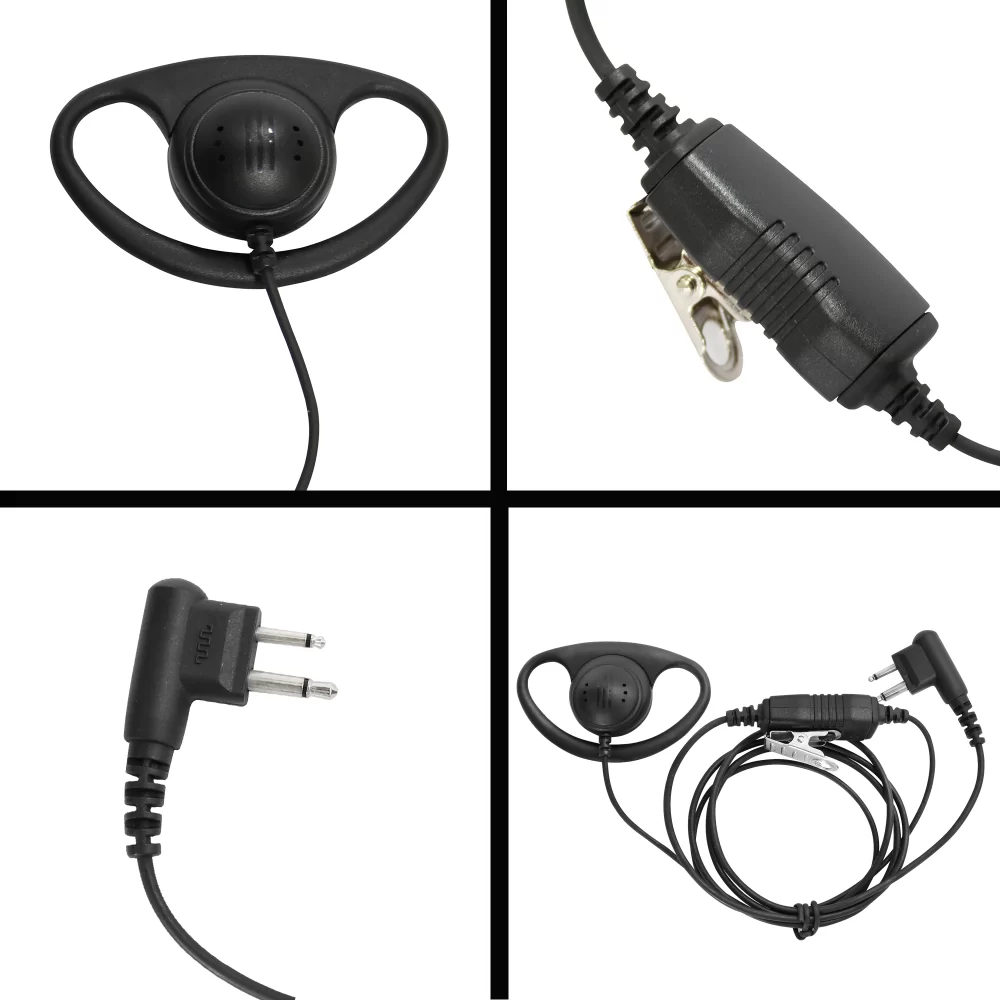 Earpiece D Shape for Motorola CP200 CP200D CLS1110 CLS1410 DTR410 CP110 EP350 EP450 Portable Two Way Radio - Image 3