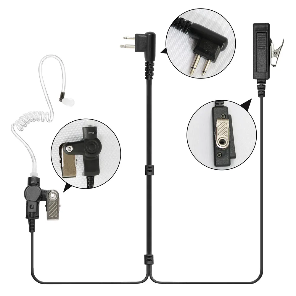 Headphone for Motorola EP350 CP180 CP185 CP200 CP200XLS PR400 RDU2080D RDU4100 RDU4160D RDU5100 Portable Radio Surveillance Kit Earphone