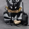 Tactical throat air duct Headphones Neck Laryngeal Microphone Headset With Kenwood U94 PTT For Moto Midland Walkie Talkie - Image 6