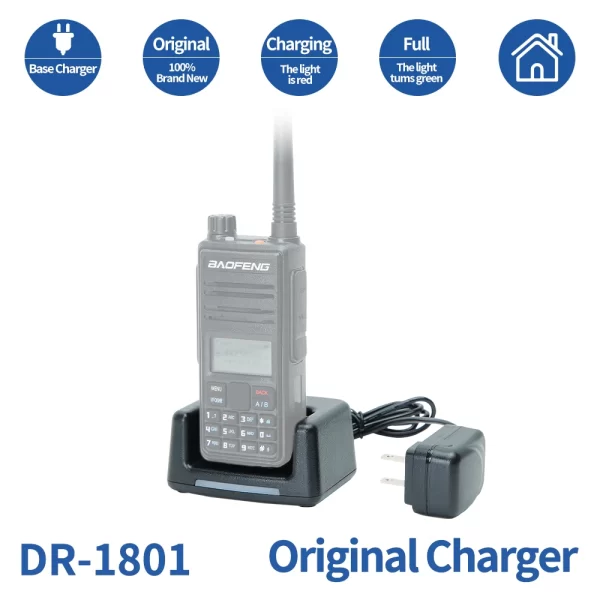 Baofeng DR-1801 Walkie Talkie Battery Charger Compatible With DM-860 DMR BF-H6 DM-8 DR/DM-1801 TYT MD-760 GD77 GD-77BB GD-77S - Image 2