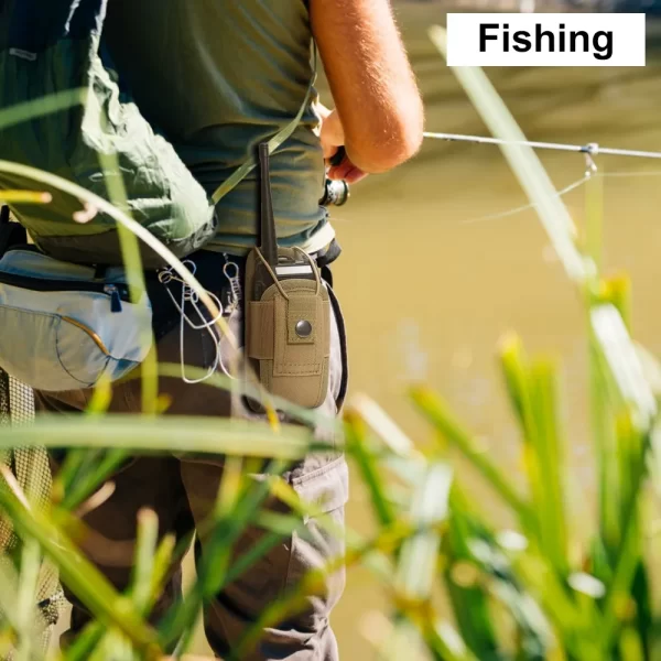 1000D Walkie Talkie Pouch Waist Bag Holder Pocket Portable Interphone Holster Carry Bag for Hunting Camping - Image 6