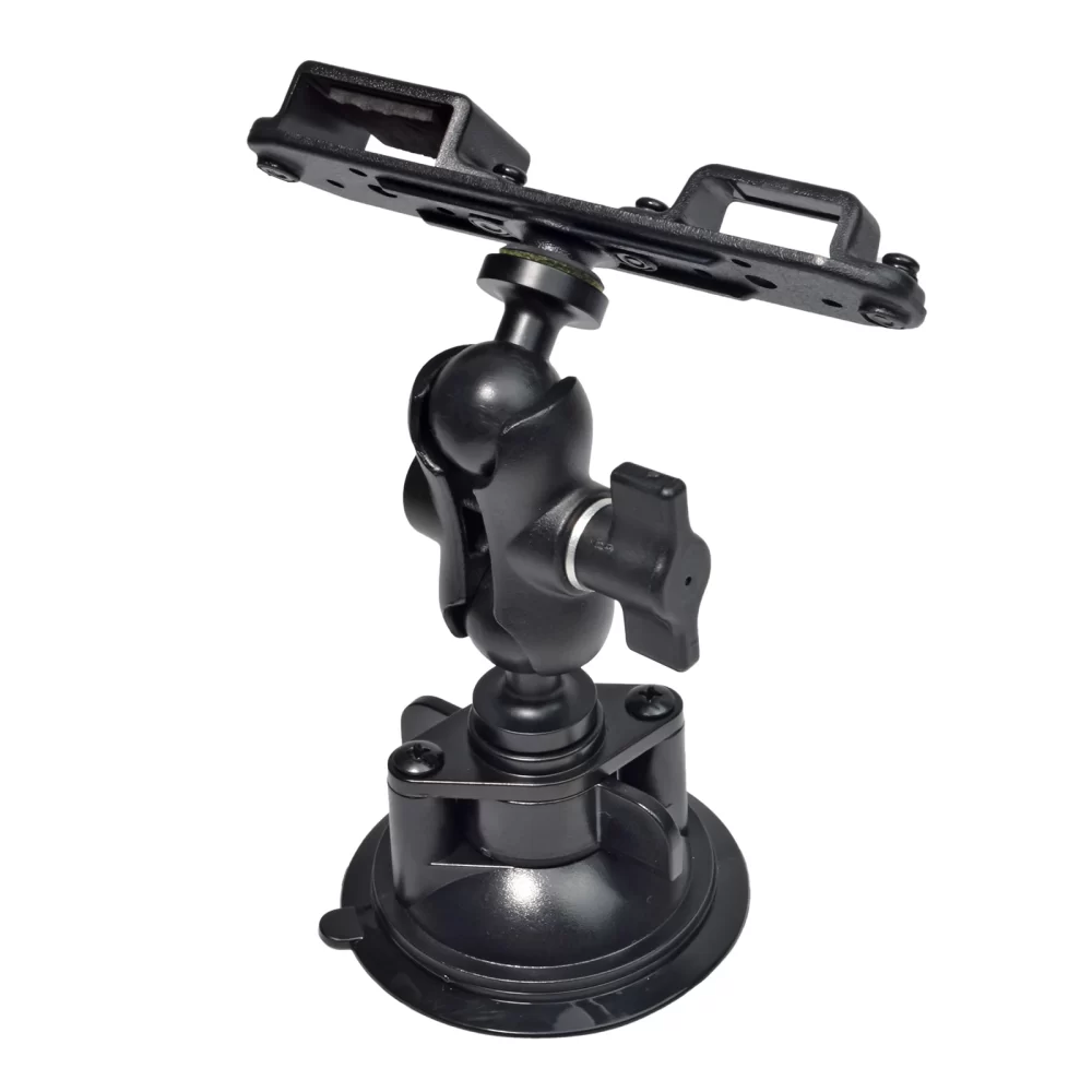 2-in-1 Walkie Talkie Car Mount&Speaker Mic Clip Holder, Handheld Two Way Radio Car Suction Cup Bracket Portable Adjustable Mount - Image 2