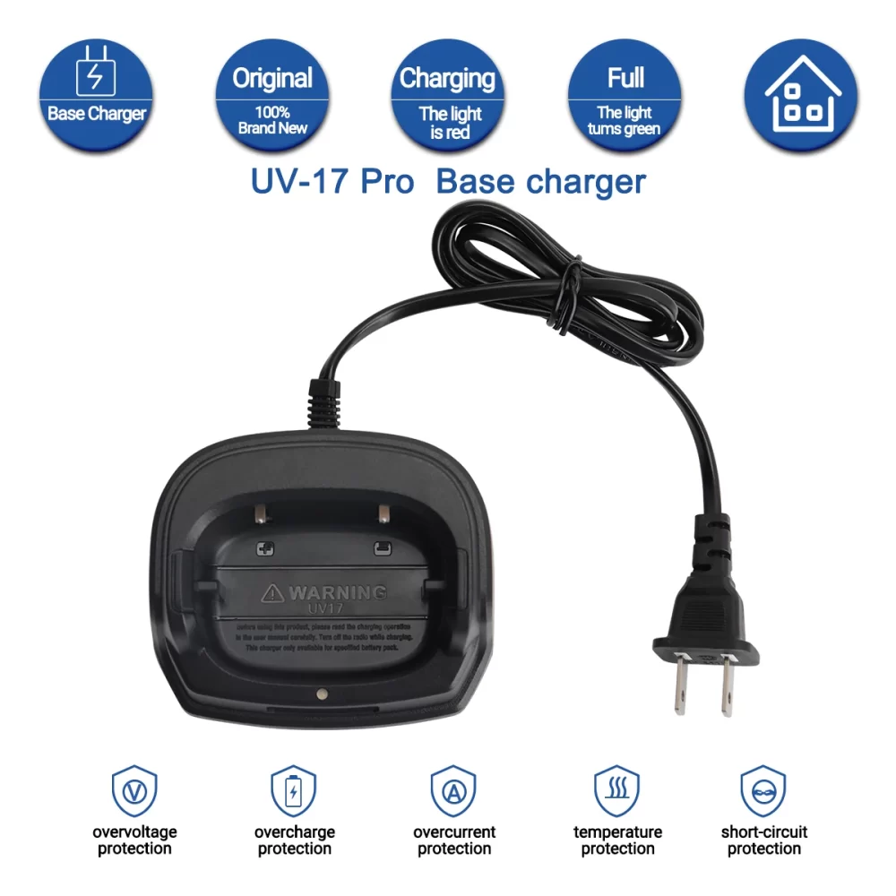 BAOFENG UV-17 PRO EU/US Rapid Battery Charge Base Charger for Baofeng UV-17 PRO Two-Way Radio UV17 PRO Walkie Talkie