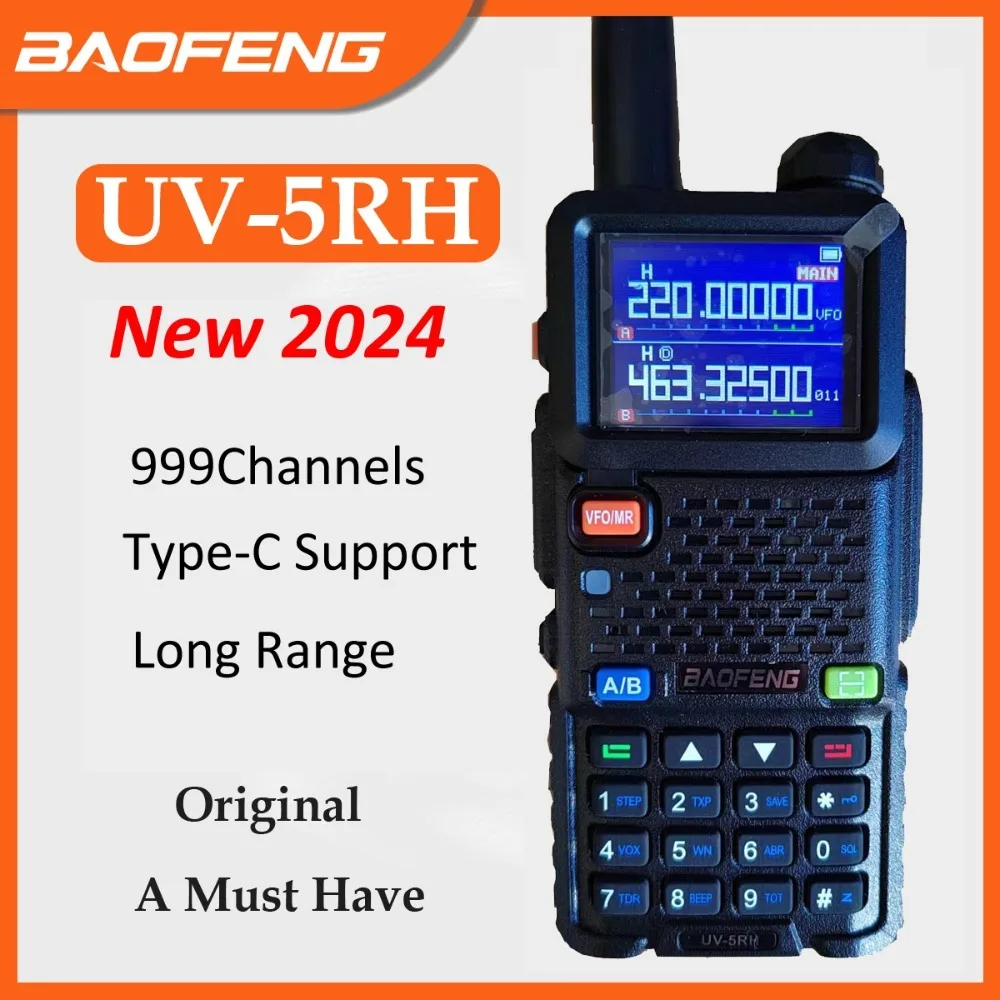 Baofeng UV-5RH Three Bands Portable Radio  VHF UHF 136-174MHz 220-260MHz 400-520MHz