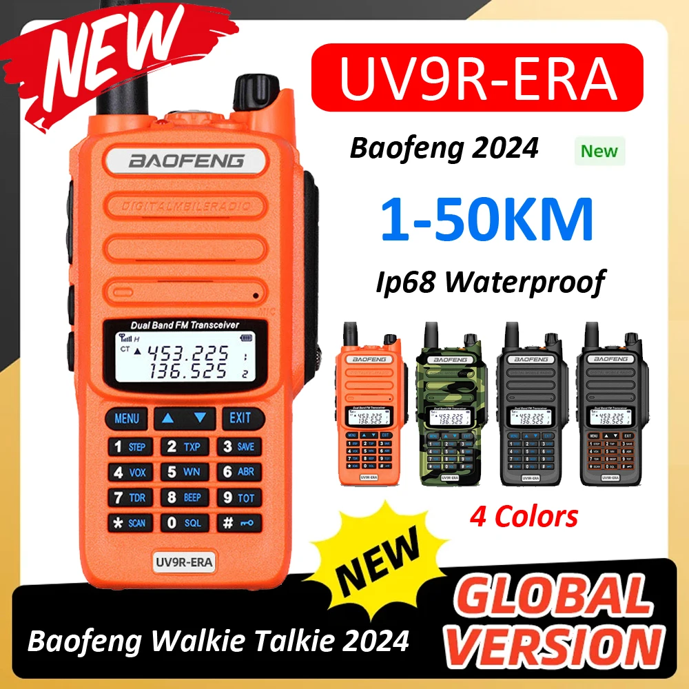2024 Baofeng UV-9R ERA UHF VHF 50KM Long Range Dual Band Handheld Two way Radio