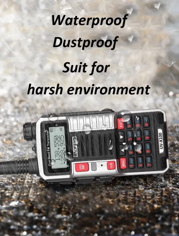 2024 Baofeng UV X100 New Arrival Tri-band 220-260Mhz 136-174Mhz 400-520Mhz Portable Radio 50KM - Image 3