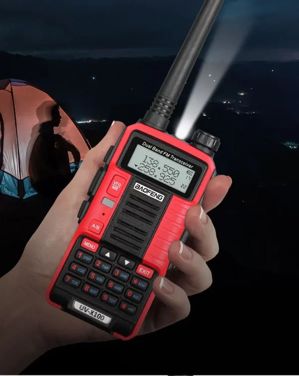 2024 Baofeng UV X100 New Arrival Tri-band 220-260Mhz 136-174Mhz 400-520Mhz Portable Radio 50KM - Image 5