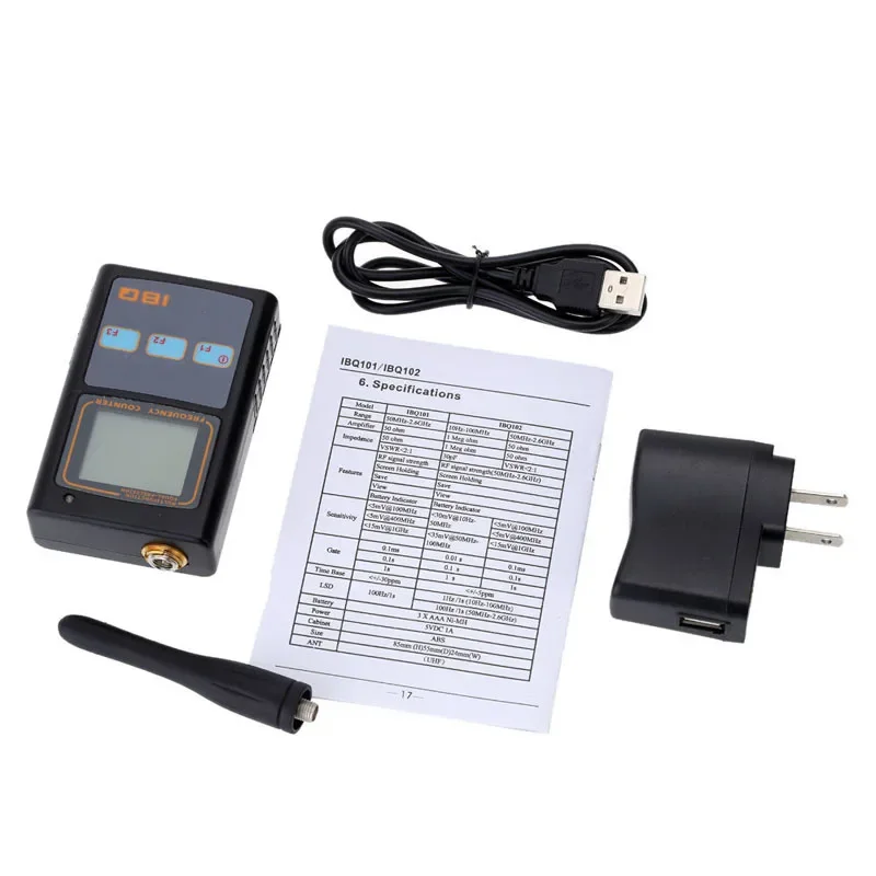 2024 IBQ101 Handheld Frequency Tester 50MHz-2.6GHz for Two Way Radio Transceiver GSM Frequency Counter Meter Monitor Checker