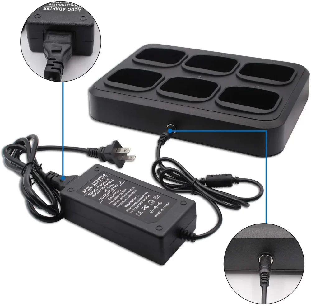 Multi Unit Six ways Charger for Tytera TYT MD-390 MD-UV390 Retevis RT8 RT81 RT82 RT83 RT87 RT47 RT50 Two Way Radios - Image 2