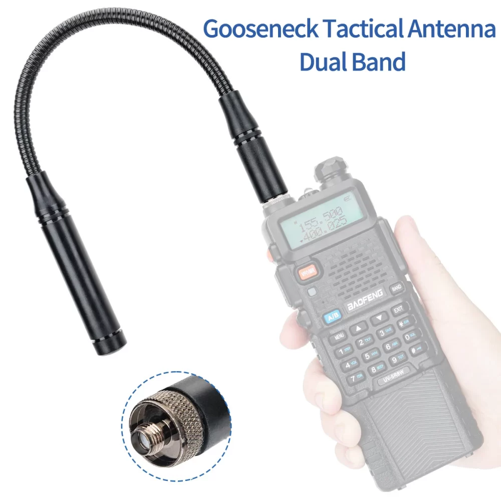 Baofeng UV-25 SMA-Female Gooseneck Tactical Antenna Dual Band VHF UHF Goose Tube BF-UV25L For Walkie Talkie UV-5R BF888s Radio